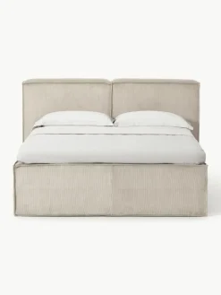 Cord-Boxspringbett Lennon