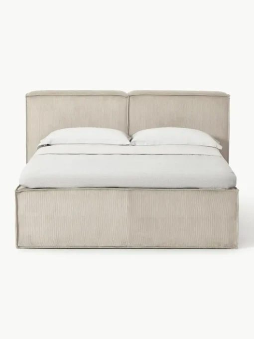 Cord-Boxspringbett Lennon
