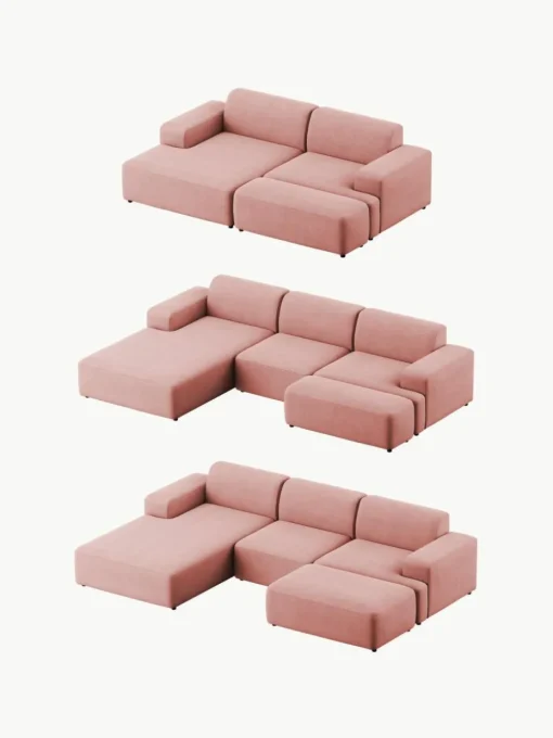 Cord-Ecksofa Melva (3-Sitzer)