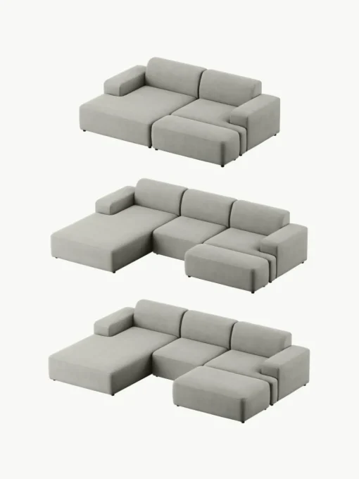 Cord-Ecksofa Melva (3-Sitzer)
