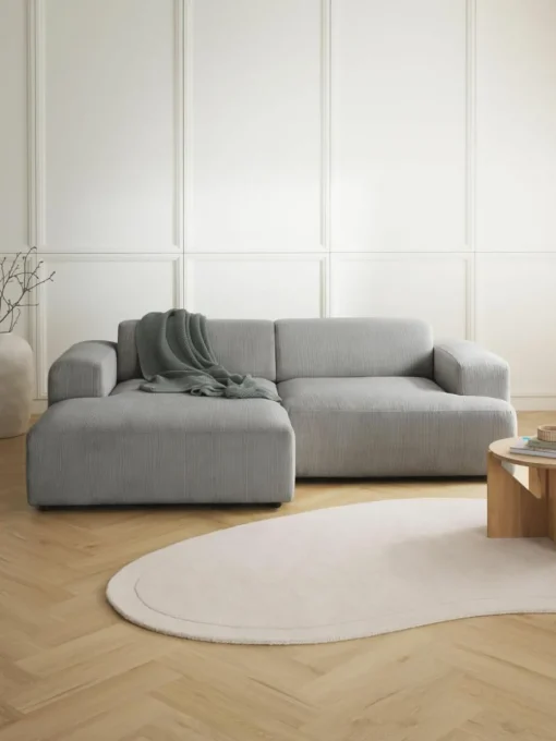 Cord-Ecksofa Melva (3-Sitzer)