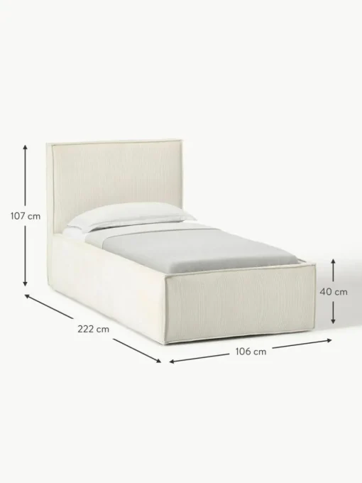 Cord-Einzelbett Dream mit Stauraum