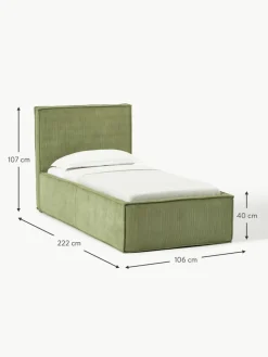 Cord-Einzelbett Dream mit Stauraum