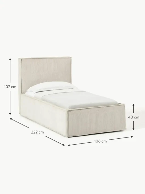 Cord-Einzelbett Dream mit Stauraum