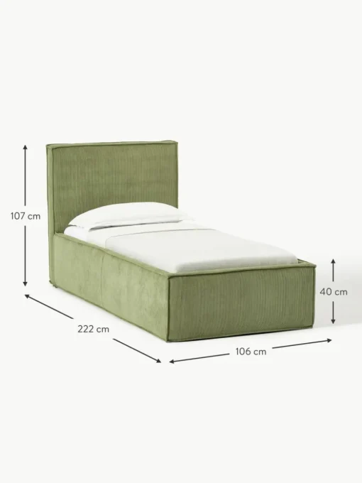 Cord-Einzelbett Dream mit Stauraum