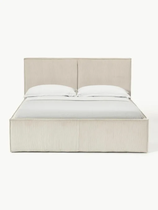 Cord-Polsterbett Dream mit Stauraum