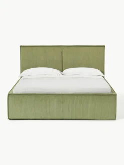 Cord-Polsterbett Dream mit Stauraum