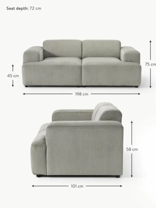 Cord-Sofa Melva (2-Sitzer)