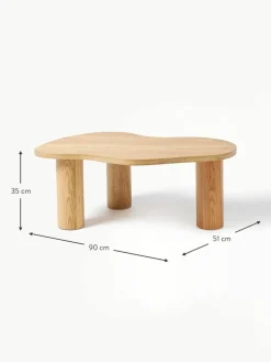 Couchtisch Didi aus Eichenholz in organischer Form