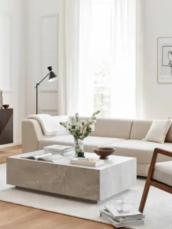 Couchtisch Lesley in Travertin-Optik