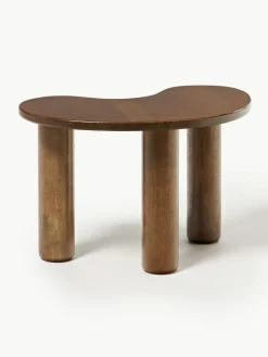 Couchtisch Luppa aus Gummibaumholz in organischer Form