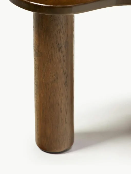Couchtisch Luppa aus Gummibaumholz in organischer Form