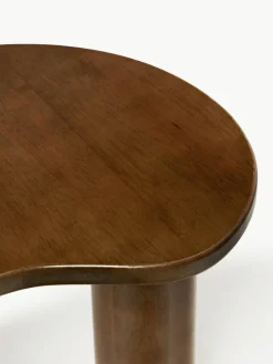 Couchtisch Luppa aus Gummibaumholz in organischer Form