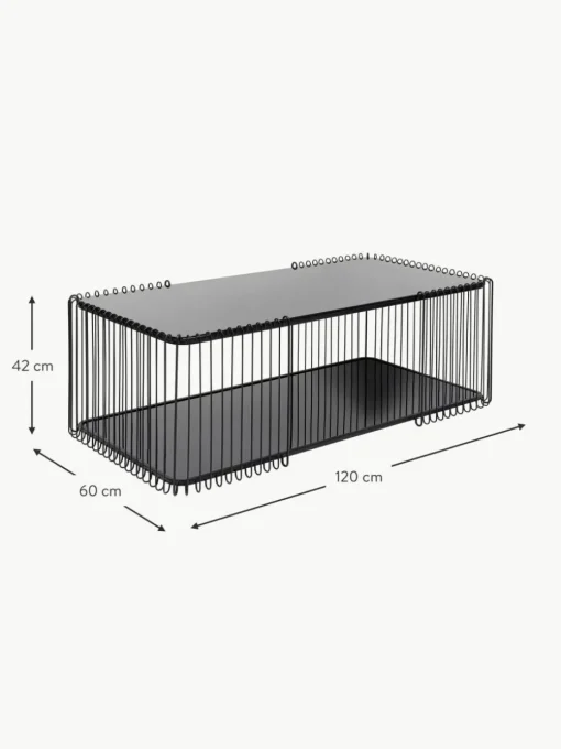 Couchtisch Wire mit Glasplatte