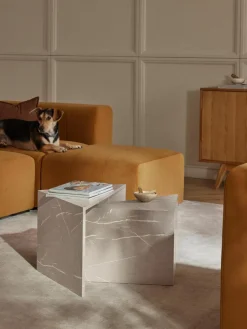 Couchtische Vilma in Marmor-Optik, 2er-Set