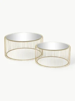 Couchtische Wire mit Glasplatte, 2er-Set