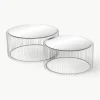 Couchtische Wire mit Glasplatte, 2er-Set