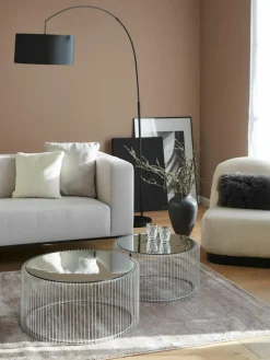 Couchtische Wire mit Glasplatte, 2er-Set