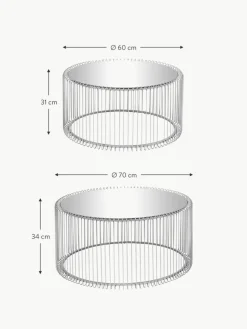 Couchtische Wire mit Glasplatte, 2er-Set