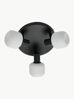 Deckenstrahler Milford Mini aus mundgeblasenem Opalglas