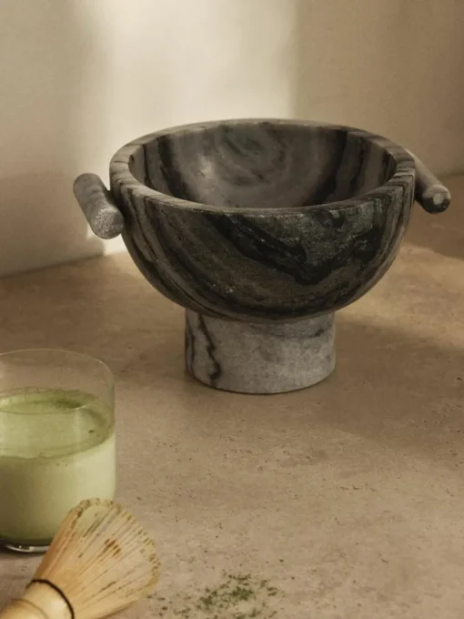 Deko-Schale Fossil aus Marmor, H 15 cm