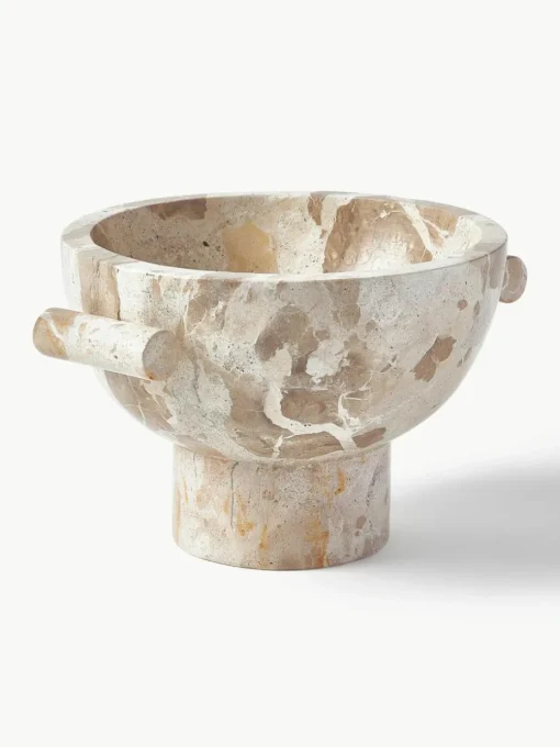 Deko-Schale Fossil aus Marmor, H 15 cm