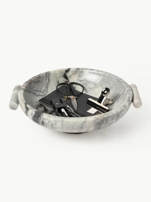 Deko-Schale Fossil aus Marmor, H 10 cm