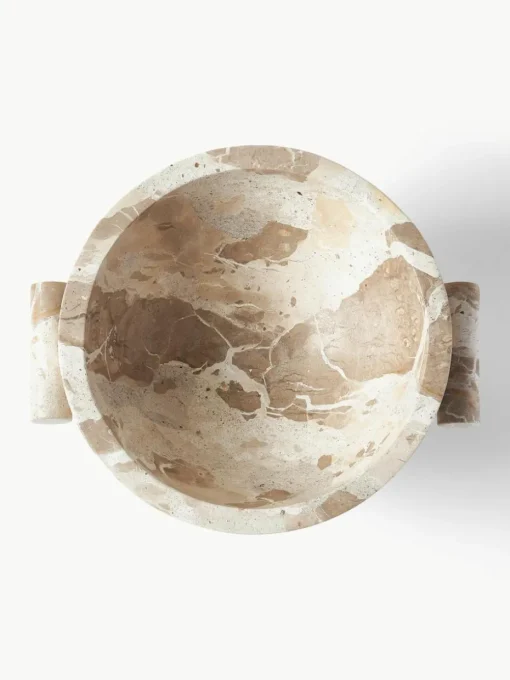 Deko-Schale Fossil aus Marmor, H 15 cm