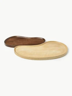Deko-Tabletts Oda aus Mangoholz, 2er-Set