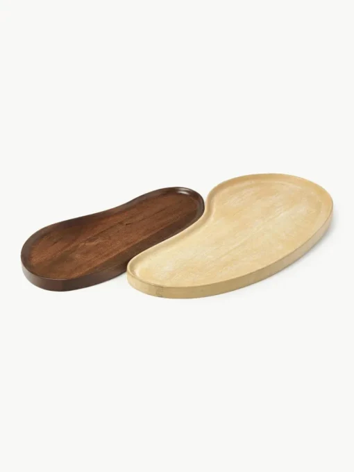 Deko-Tabletts Oda aus Mangoholz, 2er-Set