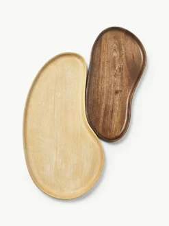 Deko-Tabletts Oda aus Mangoholz, 2er-Set