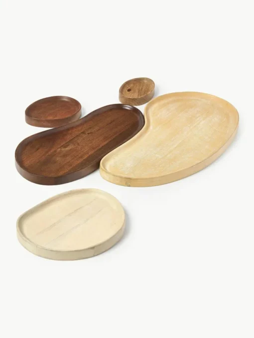Deko-Tabletts Oda aus Mangoholz, 2er-Set