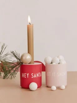 Design Becher Favourite HEY SANTA mit Schriftzug