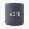 Design Becher Favourite WORK mit Schriftzug