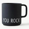 Design Kaffeetasse Favourite YOU ROCK mit Schriftzug