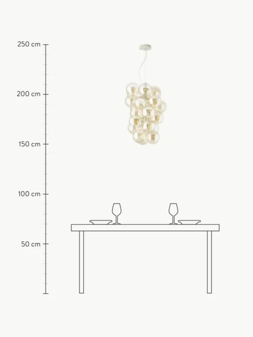 Design Pendelleuchte Bubbles aus Glas