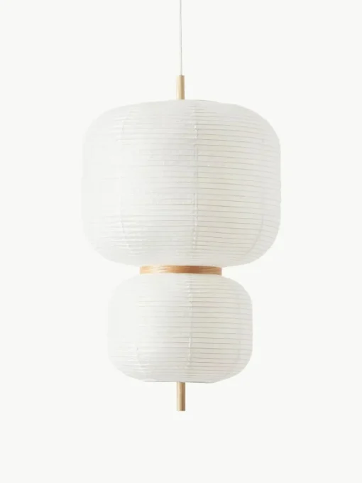 Design Pendelleuchte Misaki aus Reispapier