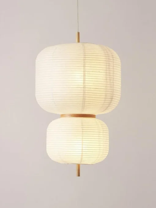Design Pendelleuchte Misaki aus Reispapier