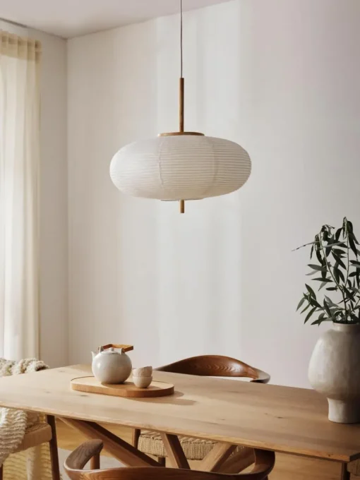 Design Pendelleuchte Misaki aus Reispapier