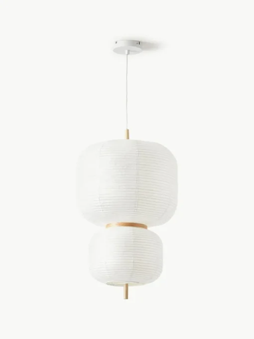 Design Pendelleuchte Misaki aus Reispapier