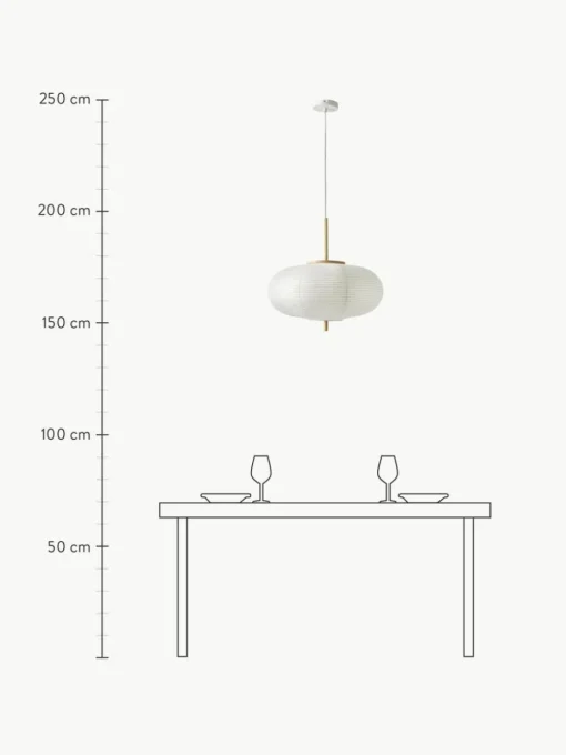 Design Pendelleuchte Misaki aus Reispapier