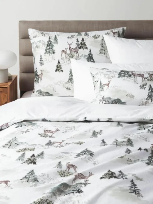 Designer Baumwollperkal-Bettdeckenbezug Forest