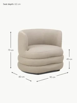 Designer Bouclé-Sessel Solomon