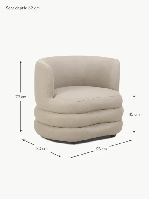 Designer Bouclé-Sessel Solomon