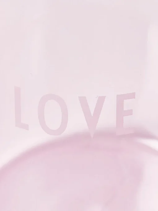Designer Wasserglas Favourite LOVE mit Schriftzug