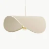 Design-Pendelleuchte Kenzie aus Leinen