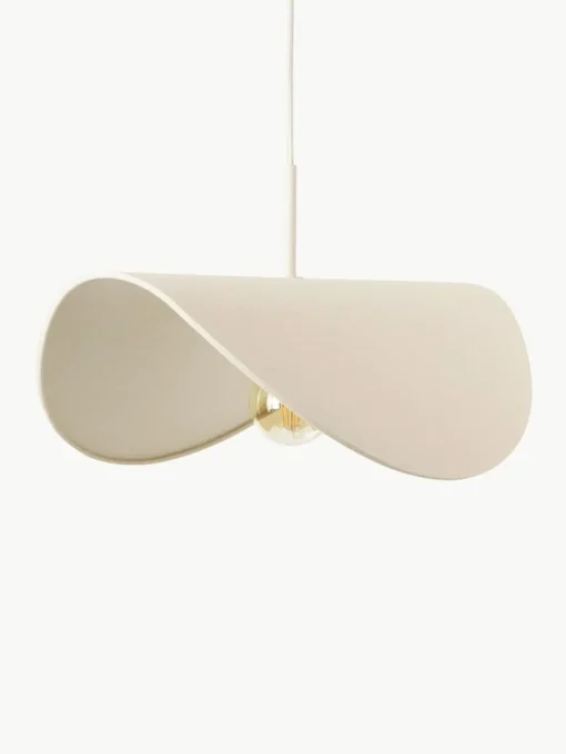 Design-Pendelleuchte Kenzie aus Leinen