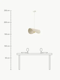 Design-Pendelleuchte Kenzie aus Leinen