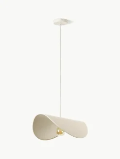 Design-Pendelleuchte Kenzie aus Leinen