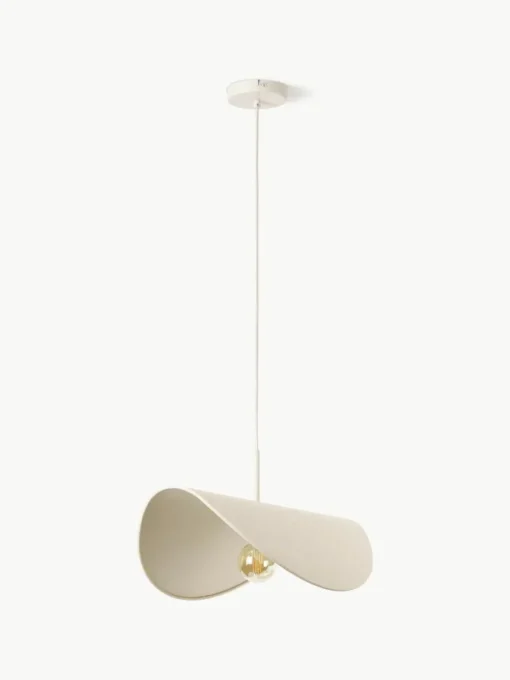 Design-Pendelleuchte Kenzie aus Leinen